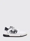 Amiri Men White Low Top Sneakers With Logo Patch On The Side And Contrasting Heel With Logo Letterin In Animal Print
