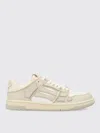 Amiri Skel Top Low White Sneakers With Skeleton Patch In Leather Man In Weiss