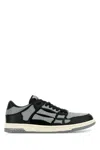 Amiri 'skel Top Low' Black Sneakers With Skeleton Patch In Asphalt