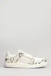 Amiri Skel Top Low Sneakers In Beige Leather In Beige