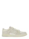 Amiri Skel Top Low White Sneakers With Skeleton Patch In Leather Man In Multi
