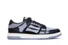 Amiri Leather Upper Low Top Sneakers In Black