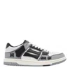 Amiri Varsity Skel Top Low Sneakers In Grey Leather In Black