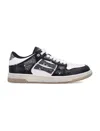 Amiri Pacific Bones Bandana-print Leather Sneakers In Black