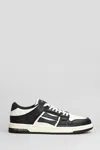 Amiri Black Two-tone Leather Skel Sneakers In Multi