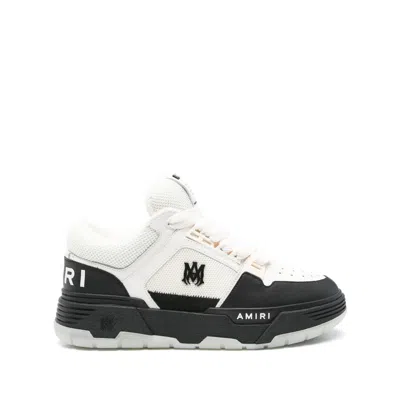Amiri Ma-1 Black Low-top Sneaker With Logo Detail And Mesh Inserts In Fabric And Leather Man