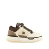 Amiri Brown Low Top Sneakers With Logo Detail On The Side And Mesh Panels In Multi