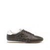 Amiri Pacific Flat Leather Sneakers In Brown
