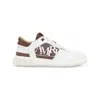 Amiri Men 'classic Low' White Sneaker With Maxi Logo On The Side And Tone-on-tone Ma Quad Motif In L In White