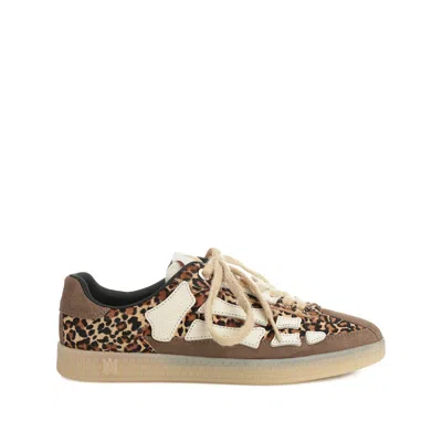 Amiri Sneakers Brown, Neutral In Animal Print