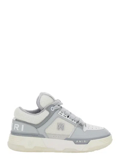 AMIRI GREY LOW TOP SNEAKERS WITH LOGO DETAIL