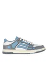 Amiri Varsity Skel Top Low Sneakers Ocean Sky In Multicolour