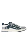 Amiri Varsity Skel Top Low Sneakers In Grey Leather In Multicolour