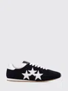 Amiri Pacific Flat Low Suede Star Sneakers In Black