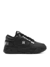 Amiri Men Black Sneakers With Logo Patch On The Side And Logo Lettering On The Rear In Leather Man In Black