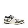 Amiri Quad Skel Panelled Leather Snekaers In Multicolor