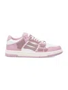 Amiri Skel Leather Low-top Sneakers In Pink