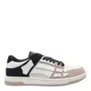 Amiri Skel Top Low Panelled Suede Sneakers In White