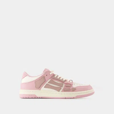 Amiri Luxury Low Top Leather Sneakers For Women In Pink