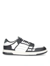 Amiri Multicolor Leather And Fabric Bandana Denim Skel Sneakers In Black