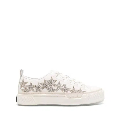 Amiri Sneakers In White/gold