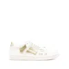 Amiri Metallic Skel Top Low Sneaker White Gold In White/gold