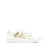 Amiri Metallic Skel Top Low Sneaker White Gold In White/gold