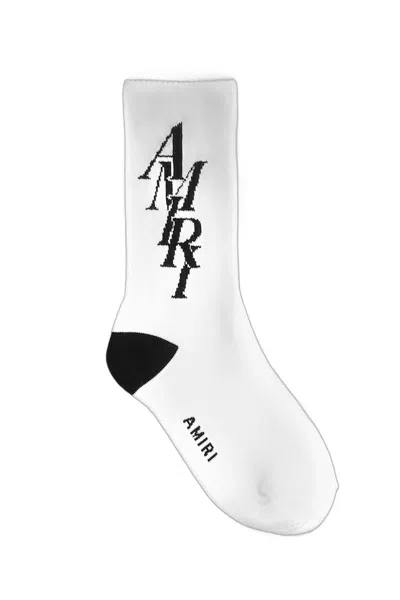 Amiri Socks In Whiteblack