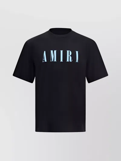 Amiri Soft Cotton Logo T-shirt For Casual Style In Black
