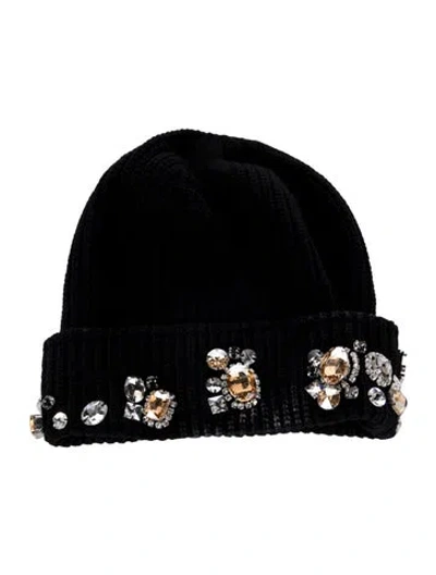 Pre-owned Amiri Solid Wool Beanie In Black