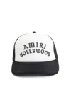Amiri Hollywood Logo-embroidered Cotton-canvas And Mesh Trucker Cap In Black
