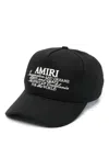 Amiri Spirit Black Baseball Cap With Logo Embroidery On The Front In Cotton Man