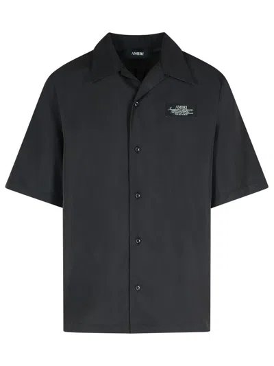 AMIRI AMIRI 'SPIRIT' BLACK MODAL BLEND SHIRT