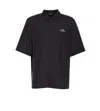 Amiri Mens Black Spirit Logo-patch Woven Bowling Shirt