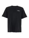 Amiri Black Crewneck T-shirt With Logo Patch On The Front And Maxi Logo Print On The Rear In Cotton Man In Black