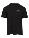 Amiri Black Crewneck T-shirt With Logo Patch On The Front And Maxi Logo Print On The Rear