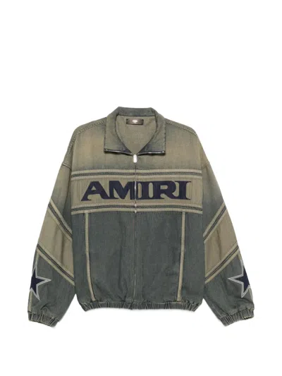 Amiri Sport Denim Track Jacket In Multi
