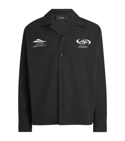 Amiri Sporty Embroidered Logo Shirt In Black