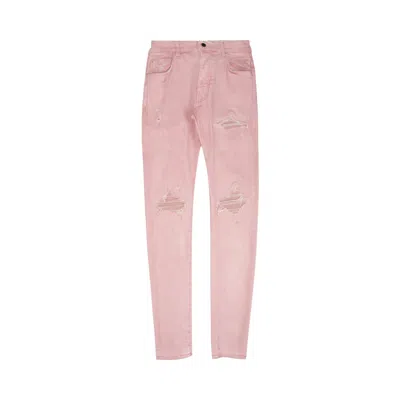 Pre-owned Amiri Sprayed Mx1 Jeans 'pink' | Men's Size 34