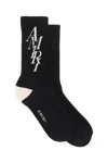 Amiri Stack Logo Socks In Black