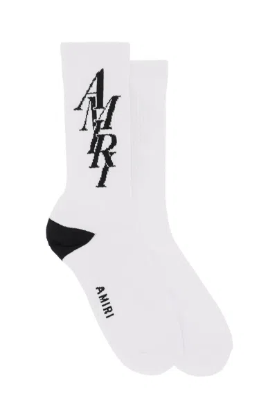 Amiri White & Black Stack Socks In Mixed Colours