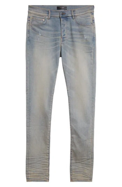 Amiri Stack Slim Fit Jeans In Antique Indigo