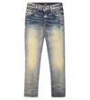 Amiri Stack Slim Jeans In Clay Indigo