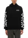 Amiri Cotton Sweatshirt Featuring Bone Print In Black