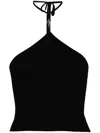 Amiri Stacked Halter Top In Black