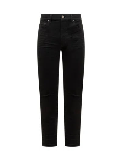 Amiri Stacked Mini Jeans In Black