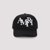 Amiri Staggered-logo Cap In Black