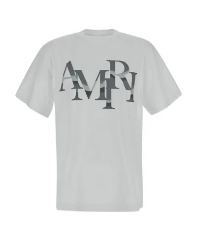 Amiri Staggered Chrome T-shirt In White