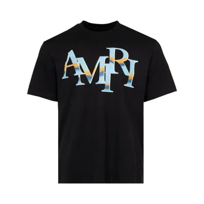 Pre-owned Amiri Staggered Chrome Tee 'black' | Men's Size L