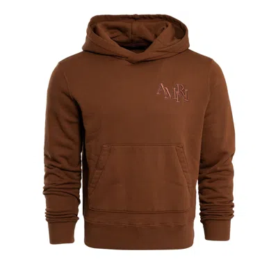 Pre-owned Amiri Staggered Hoodie 'potting Soil' | Brown | Men's Size Xs